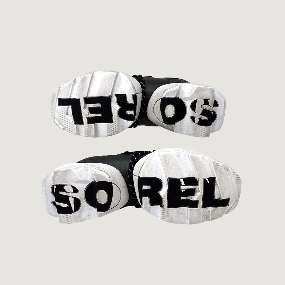 Sorel Kinetic Lace Slip On Sneakers Women 9 Black Mesh Athletic‎ Comfort Shoes